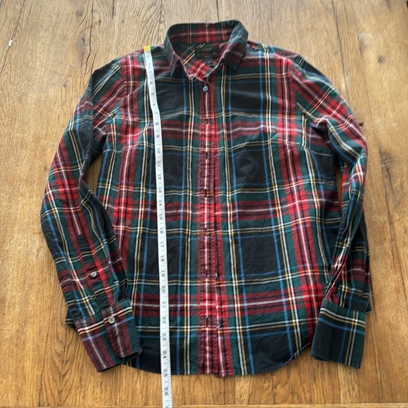 J. Crew Women's Perfect Shirt in Tartan Plaid Size 4 Cotton - Picture 3 of 4